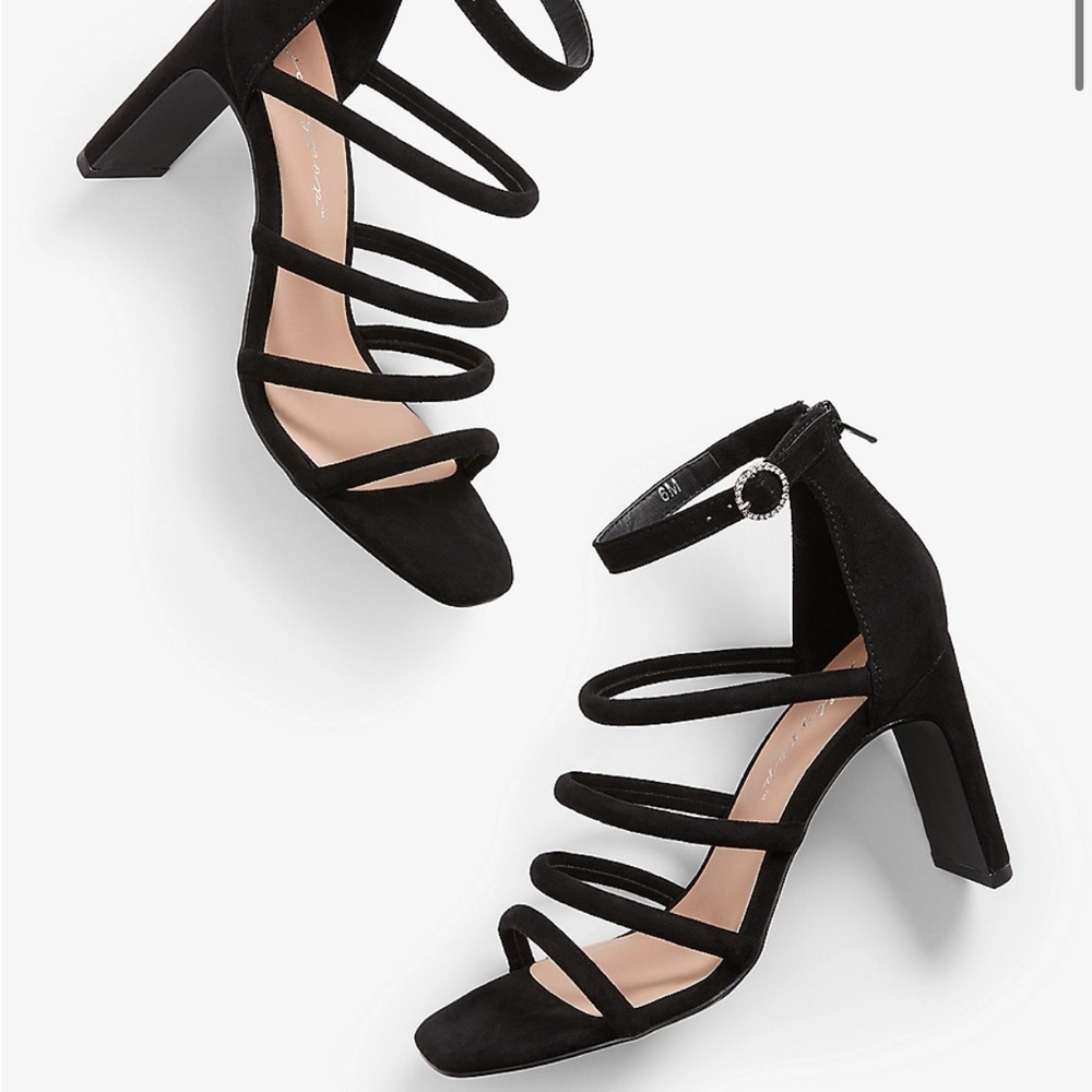 Jellypop Black Strappy Heels